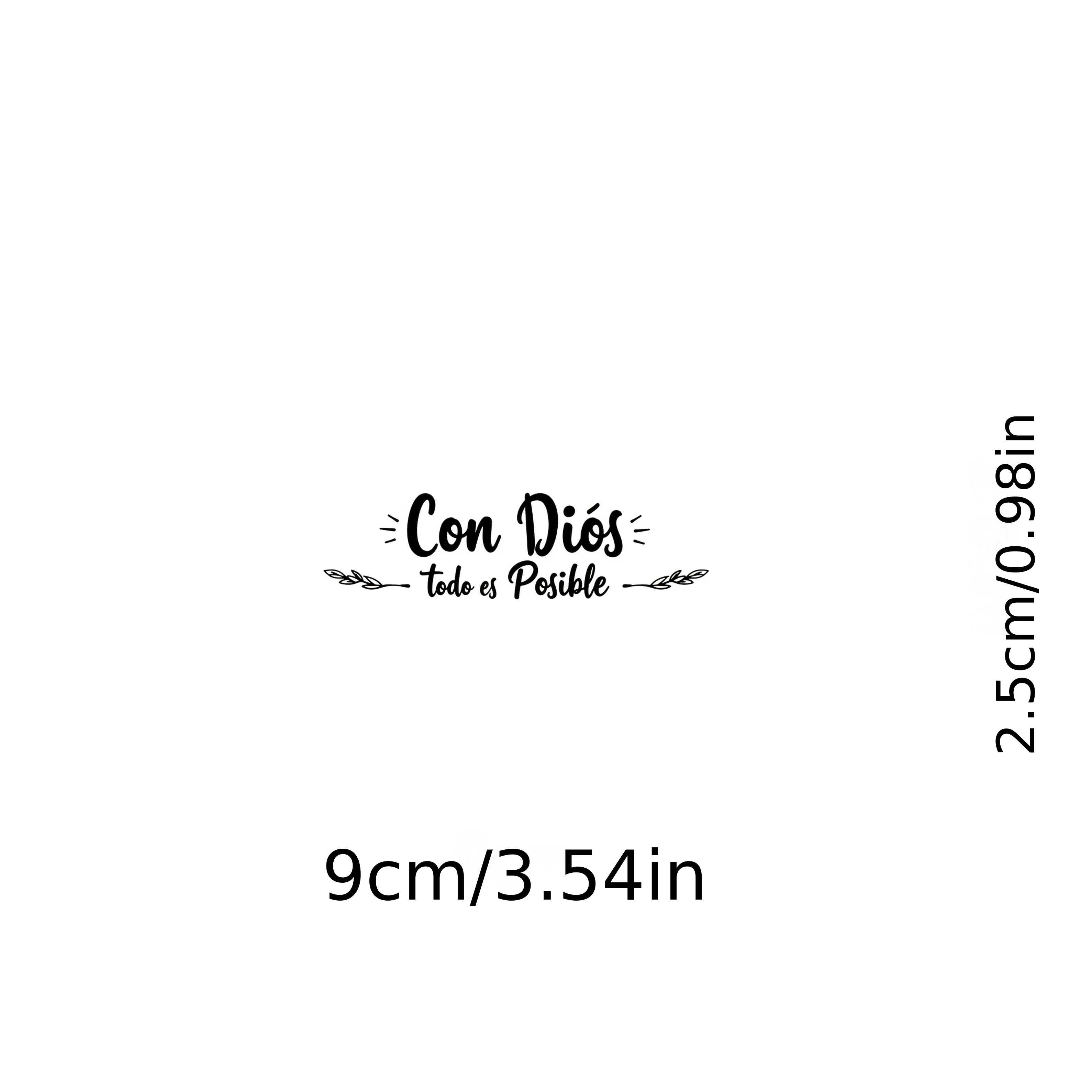 4Pcs Spanish Faith Quotes Vinyl Decals Inspirational Text Stickers for Car Interior Rearview Mirror Waterproof