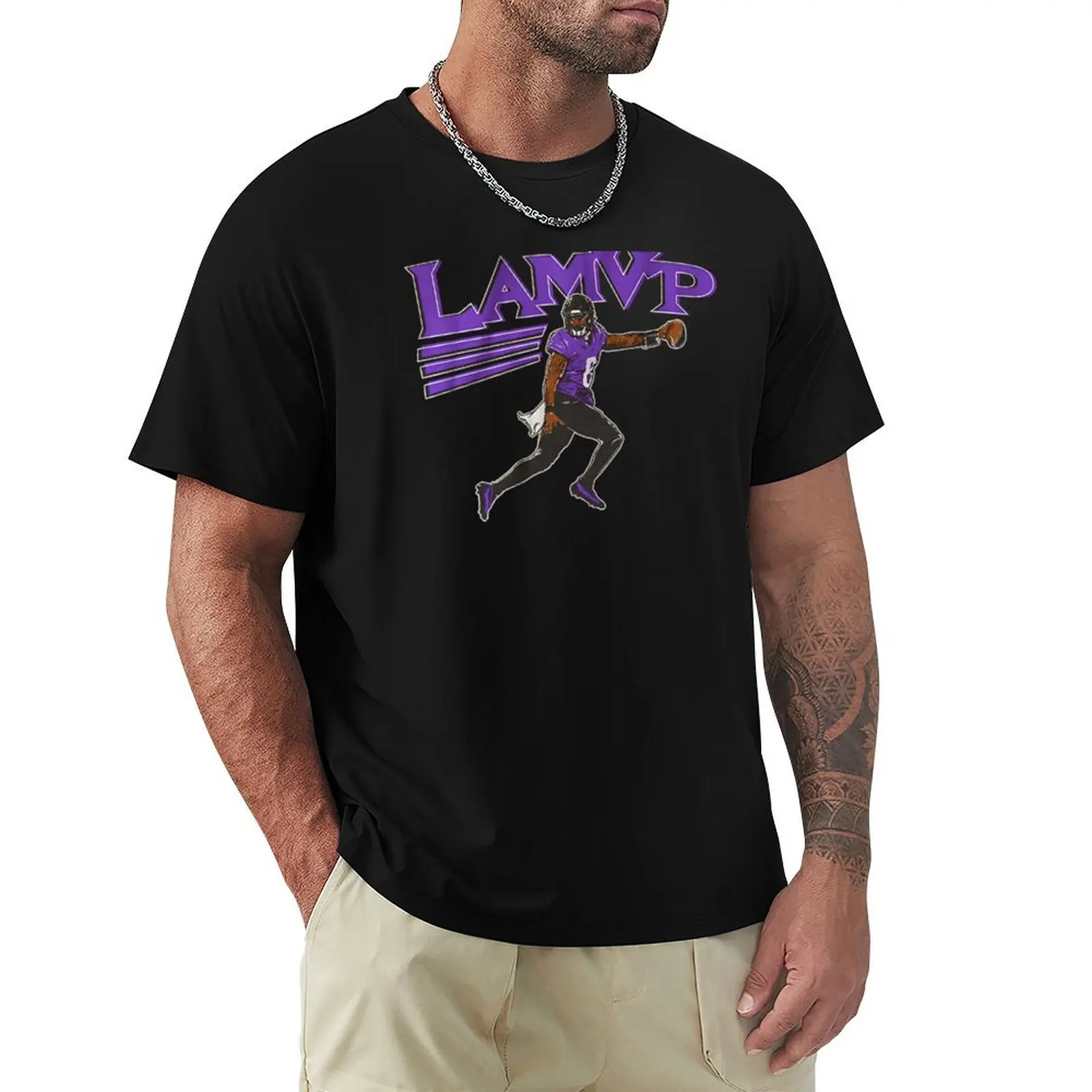 

Lamar Jackson MVP T-Shirt summer 2025 sports fans shirts graphic tees slim fit t shirts for men