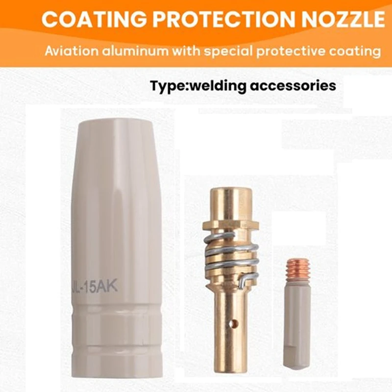 2025 جديد 7 قطعة 15AK طلاء حماية فوهة لحام الخبث الأوروبي آلة حماية الغاز الرش كم واقية