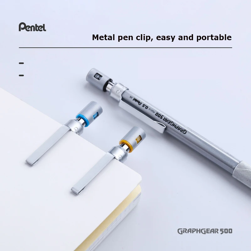 Pentel Graphgear 500 Drafting Mechanical Pencil Japan Stationery 0.3/0.5/0.7/0.9MM Drawing Automatic Pencil Build-in Eraser image 3