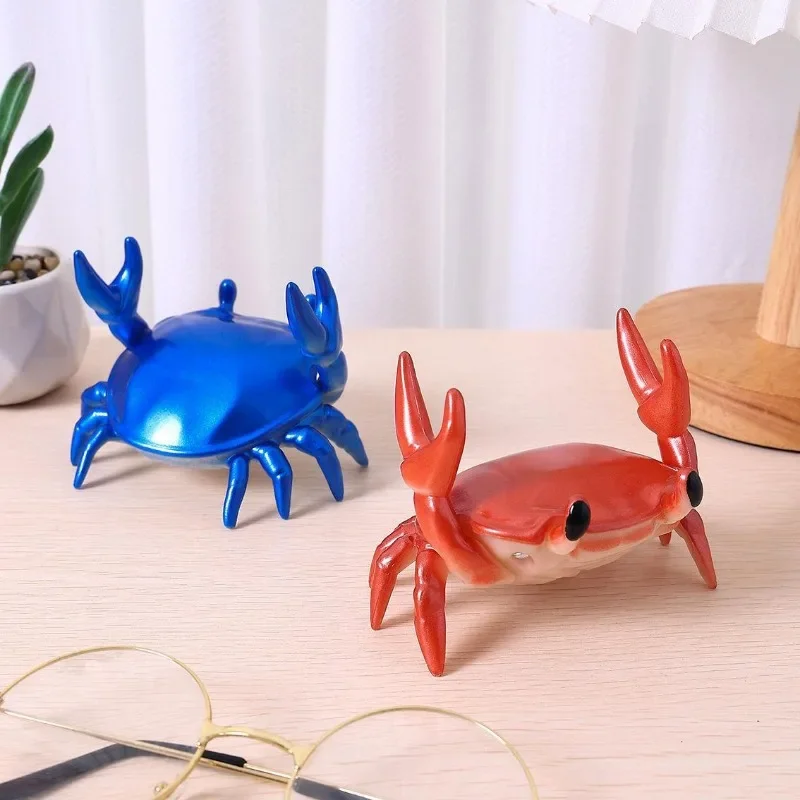 Mobile Phone Holder Cute Crab Shape Phone Desk Bracket Mount Lazy Creative Pen Eyeglasses Stand Chasing Drama Artifacts Ornament