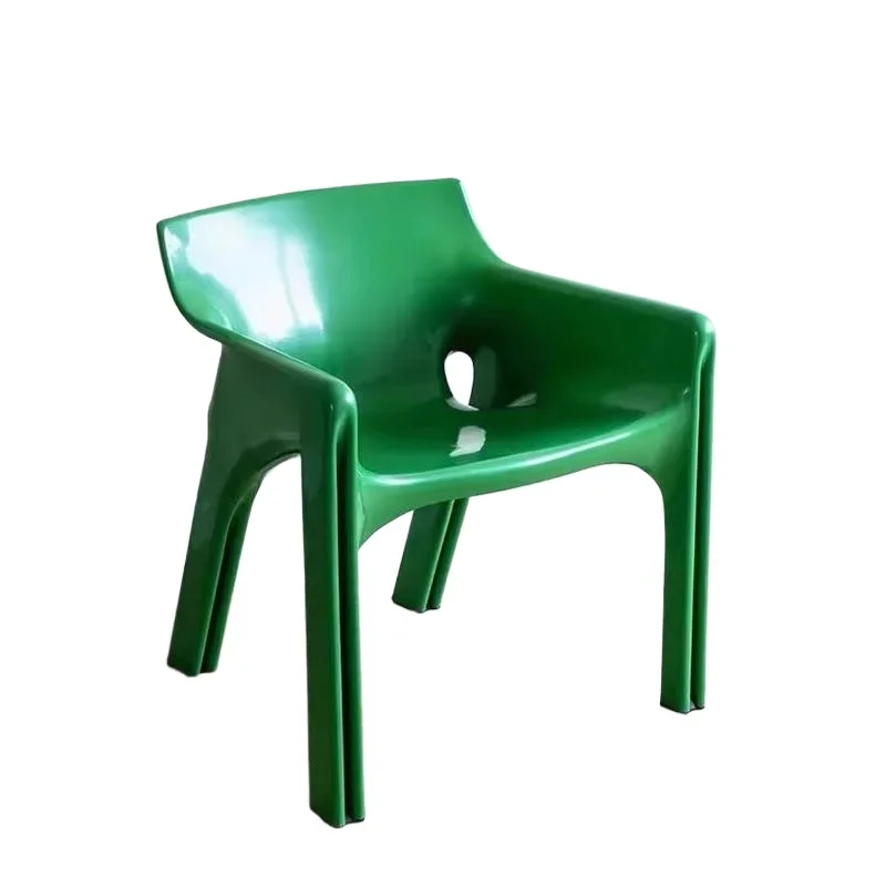 Nordic designer armrests, simple outdoor modern retro art single chair, light luxury backrest casual dining chair