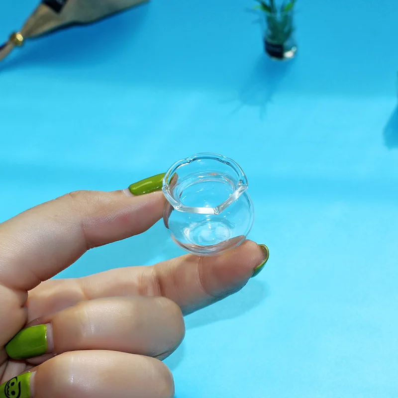 ตู้ปลาจำลองขนาดเล็ก ของเล่นโมเดลฉากจำลอง อุปกรณ์ตกแต่งบ้านตุ๊กตา 1:12 ตู้ปลาทองเปล่า ของตกแต่งบ้านตุ๊กตาสุดสร้างสรรค์