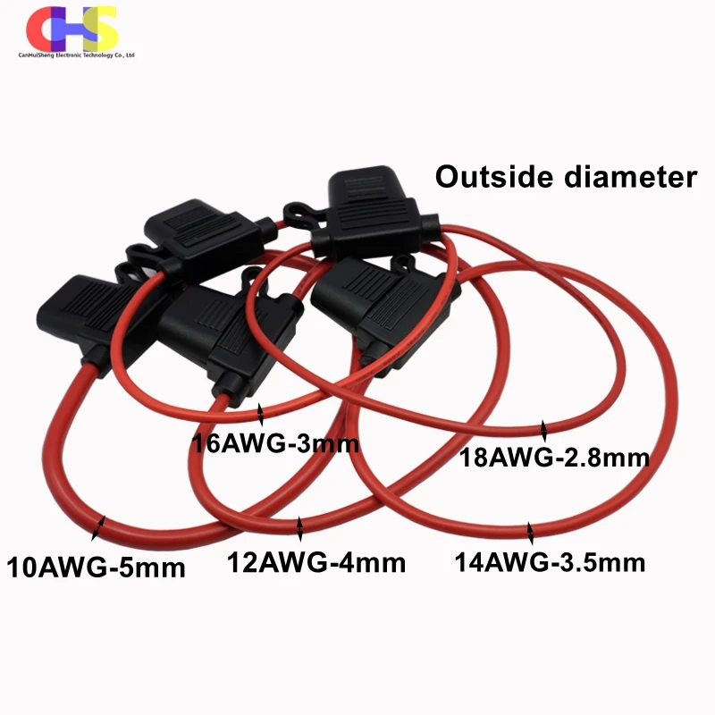 1pcs With 18/16/14/12/10AWG Wire Cable 32V Mini Small Medium Waterproof Auto Car Fuse Holder 1A 2A3A 5A 7.5A 10A 15A 20A 30A 40A