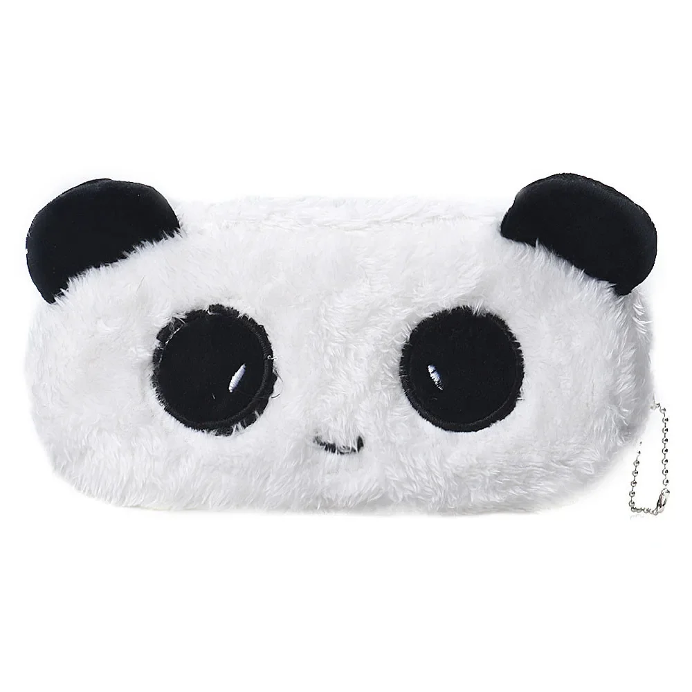 Cute Cartoon Panda Pencil Case White Plush Large Pen Bag for Kids Gift School Stationery Supplies Tool Lightweight Pen Bag 2021