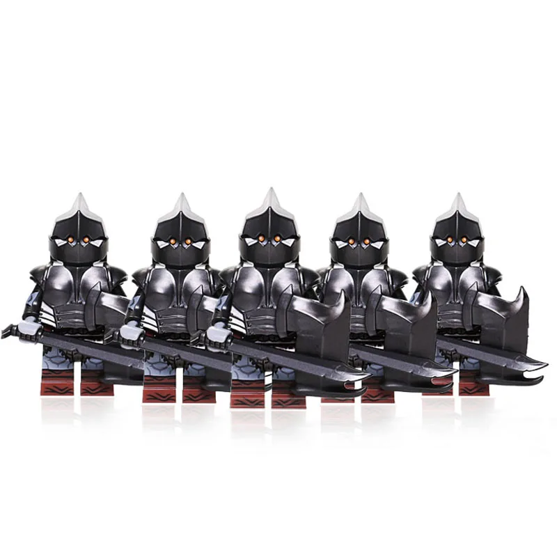 5 teile/satz Filme Serie mittelalter liche uruk-hai orc Armee Gruppe Soldat Orcus Figuren Bausteine Set Spielzeug für Kinder Geschenke