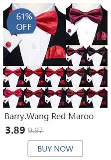 Barry.Wang Jacquard Seide Herren Schal Blumen Paisley stilvolle Burgunder Gold grün rot blau lila für männliche Hochzeit Business Party – Detail 36