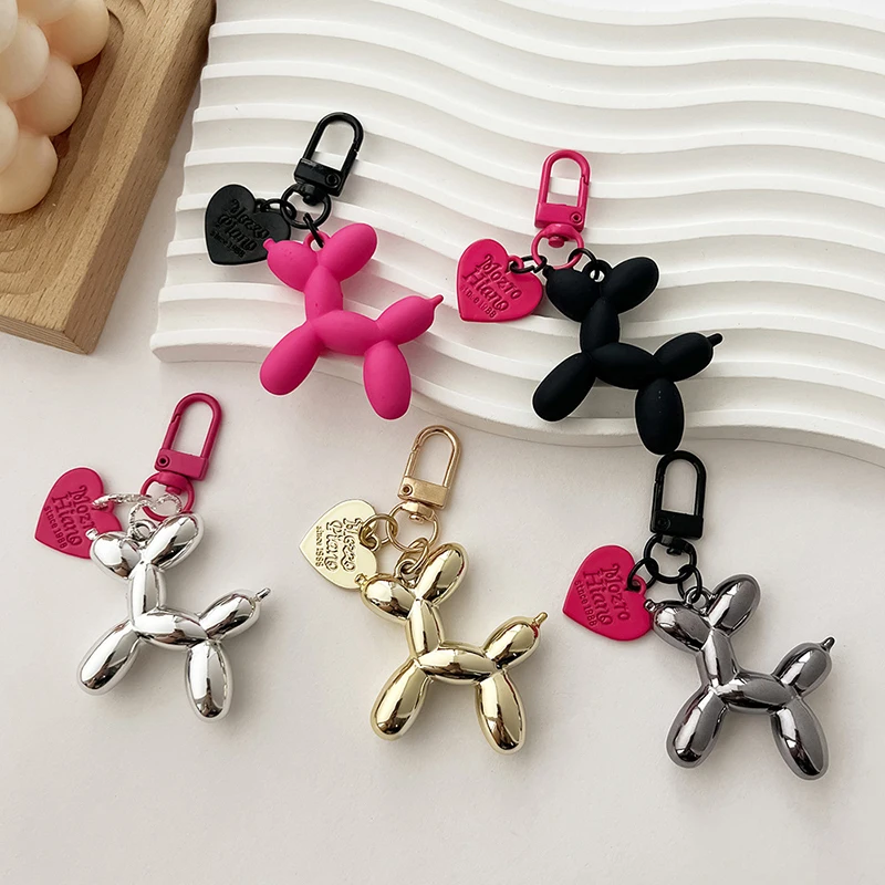 Y2K Balloon Dog Keychain Models for Girls Sweet Ins Style Balloon Dog Phone Chain Key Buckle Accessories Bag Pendant Toys New