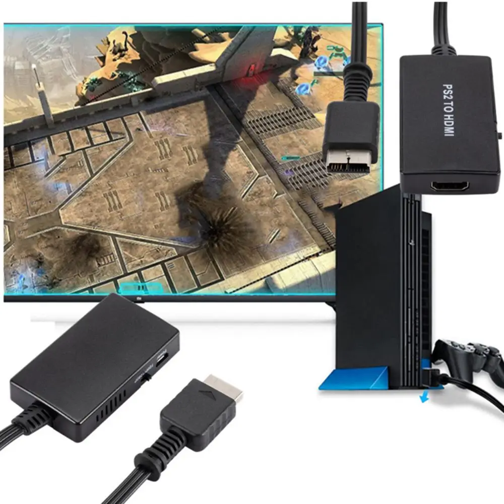 Высокое качество 1080P игровой ПК PS2 к HDMI адаптеру HDTV режим отображения аудио-видео конвертер для PS1/2/3