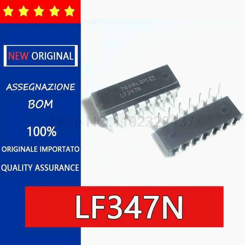 5pcs original LF347 LF347N  DIP14 Four-way operational amplifier chip Upright DIP-14