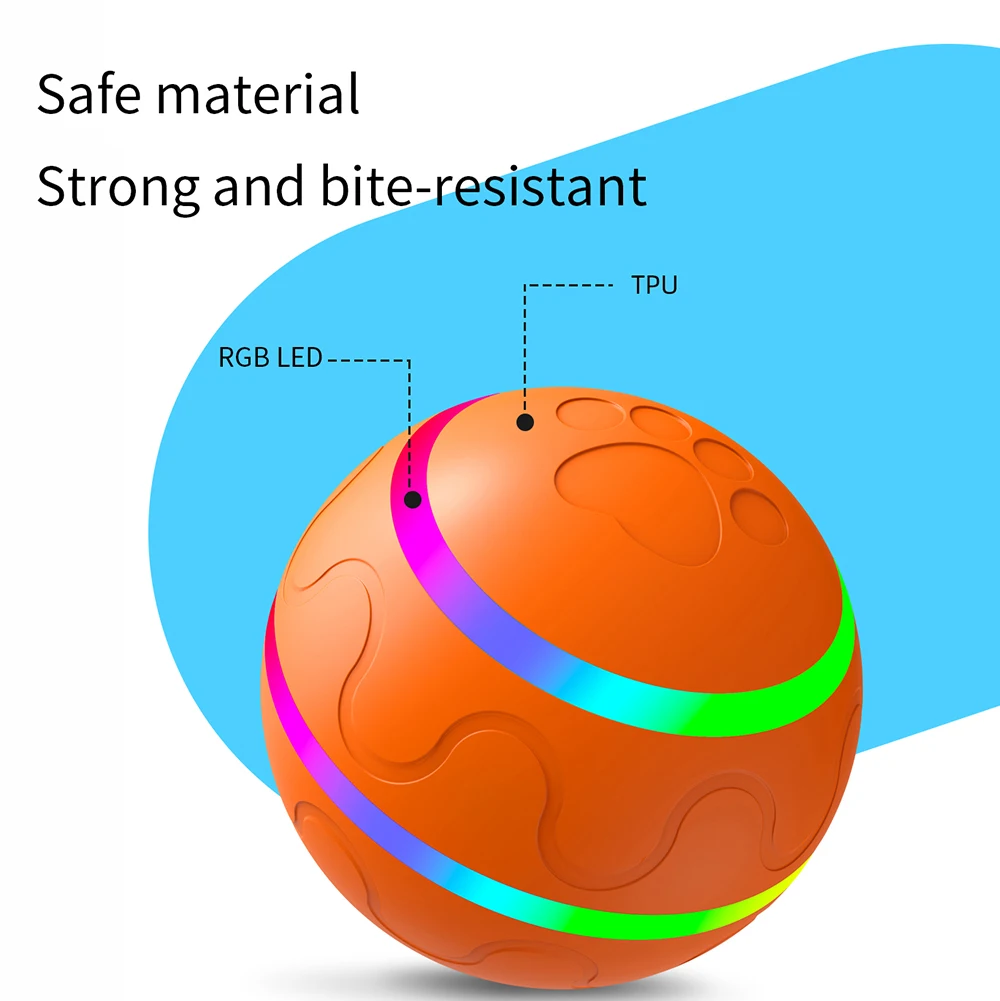 Inteligente brinquedo interativo de estimação para o cão bola do gato usb recarregável engraçado elétrico automático de rotação pulando jogando engraçado bola rolando