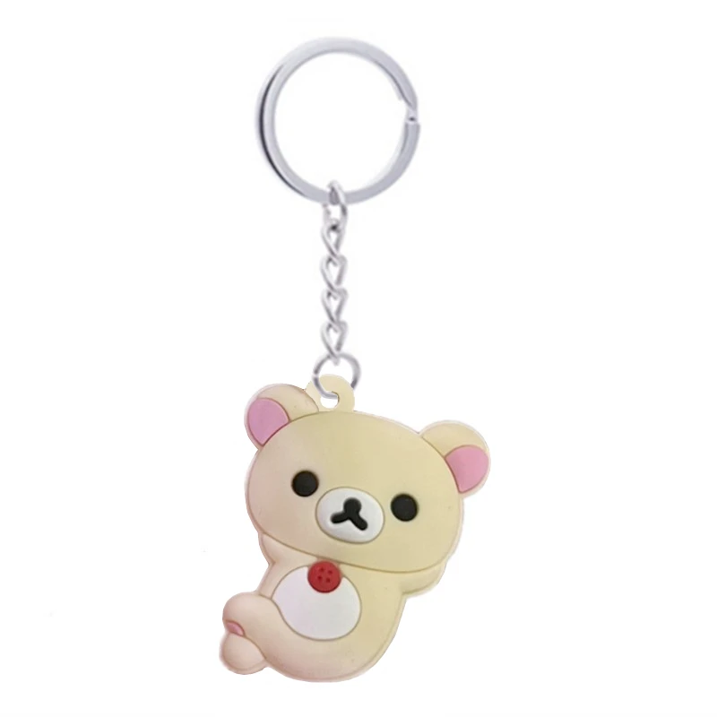 Rilakkuma Korilakkuma Keychain Key Chain Cartoon Anime Bear Kawaii Cute PVC Keychains Mascot Key Holder