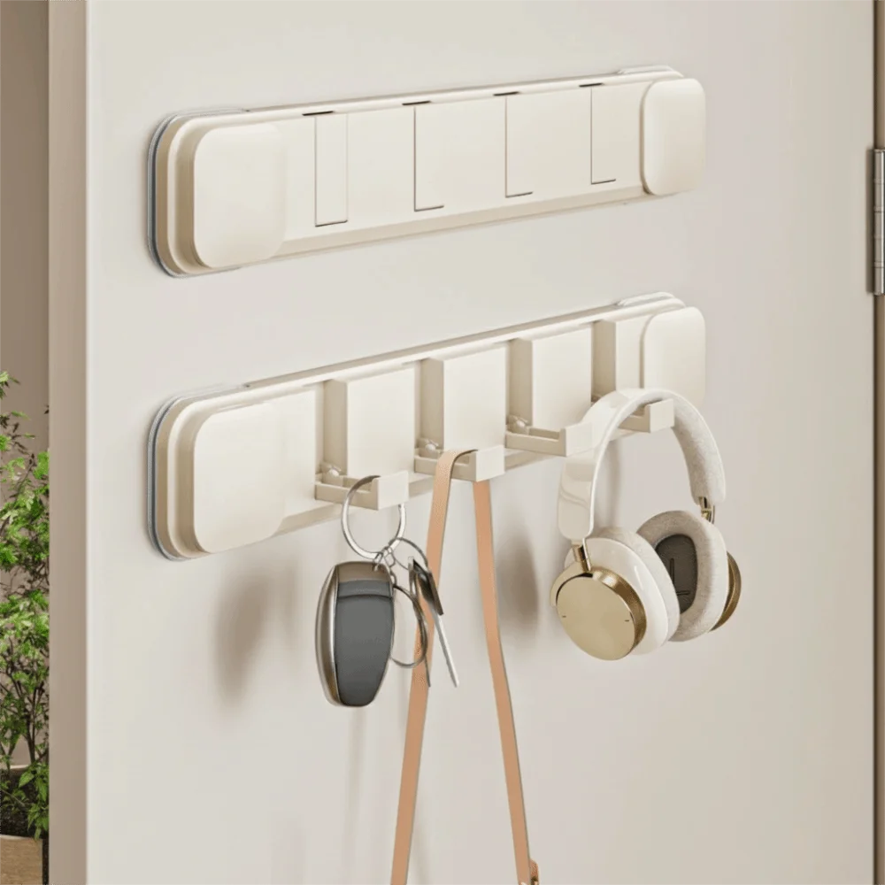 Suction Cup Bathroom Towel Hook Wall Mount Multi-Functional Door Hook Coat Rack Drill-Free Multi-Hook Kitchen Organizer