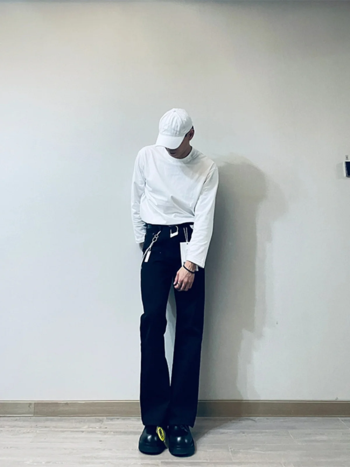 

Мужские теплые брюки Bla Fce на флисовой подкладке, осенне-зимние, в американском стиле High Street, длинные леггинсы с микро-клешем