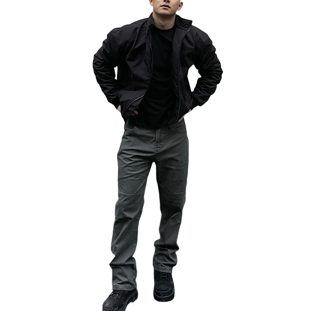 

Breathable Windproof Men's Short Baseball Jacket with Casual Loose Fit Suitable for Beach Vacation Office and Daily Wear