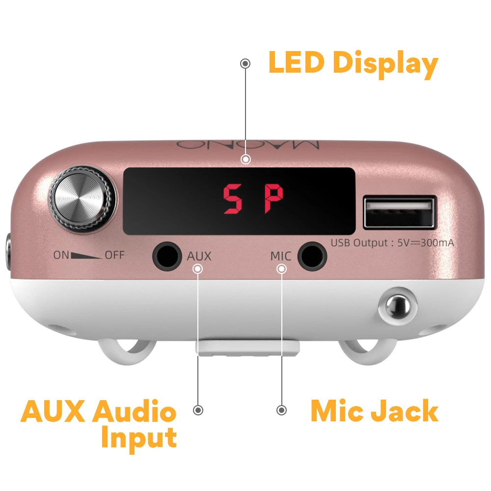 مكبر صوت مكبر الصوت mauno مكبر صوت صغير محمول مكبر صوت احترافي مع FM للمرشدين السياحيين للمعلمين