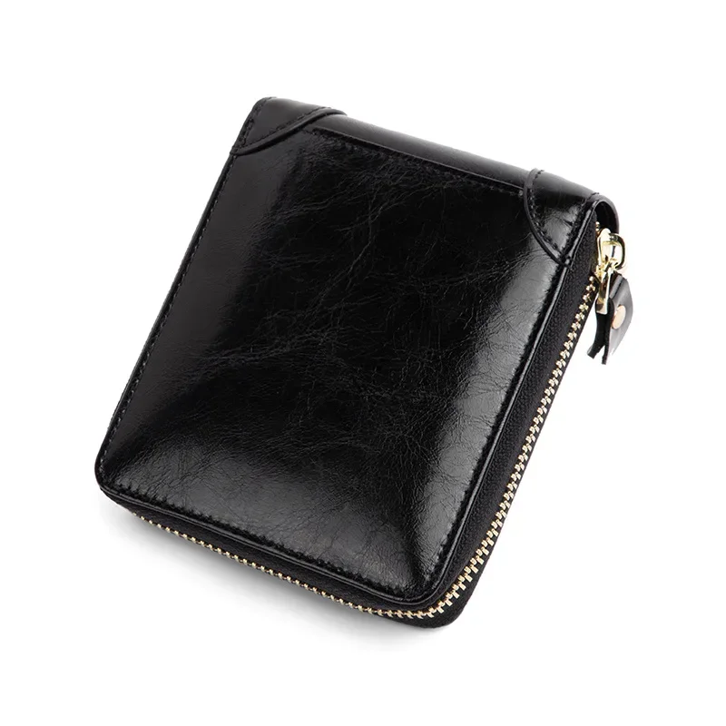 Genuine Leather Women Wallet Zipper Money Bag Luxury Female Small Purses ID Card Holder Coin Clutch Designer Ladies Handbag