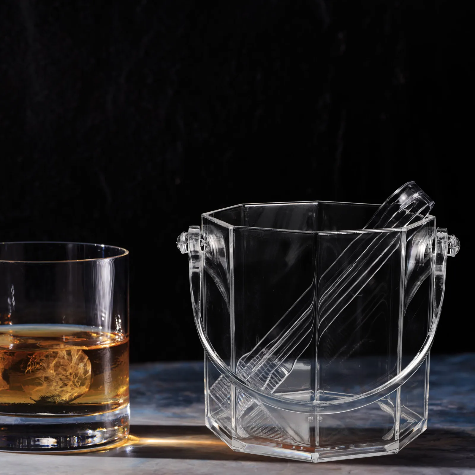 

Thickened Acrylic Ice Bucket Multi-Function Reusable Wine Cocktail Container For Bar Hotel Ktv Party Beach Portable Transparent