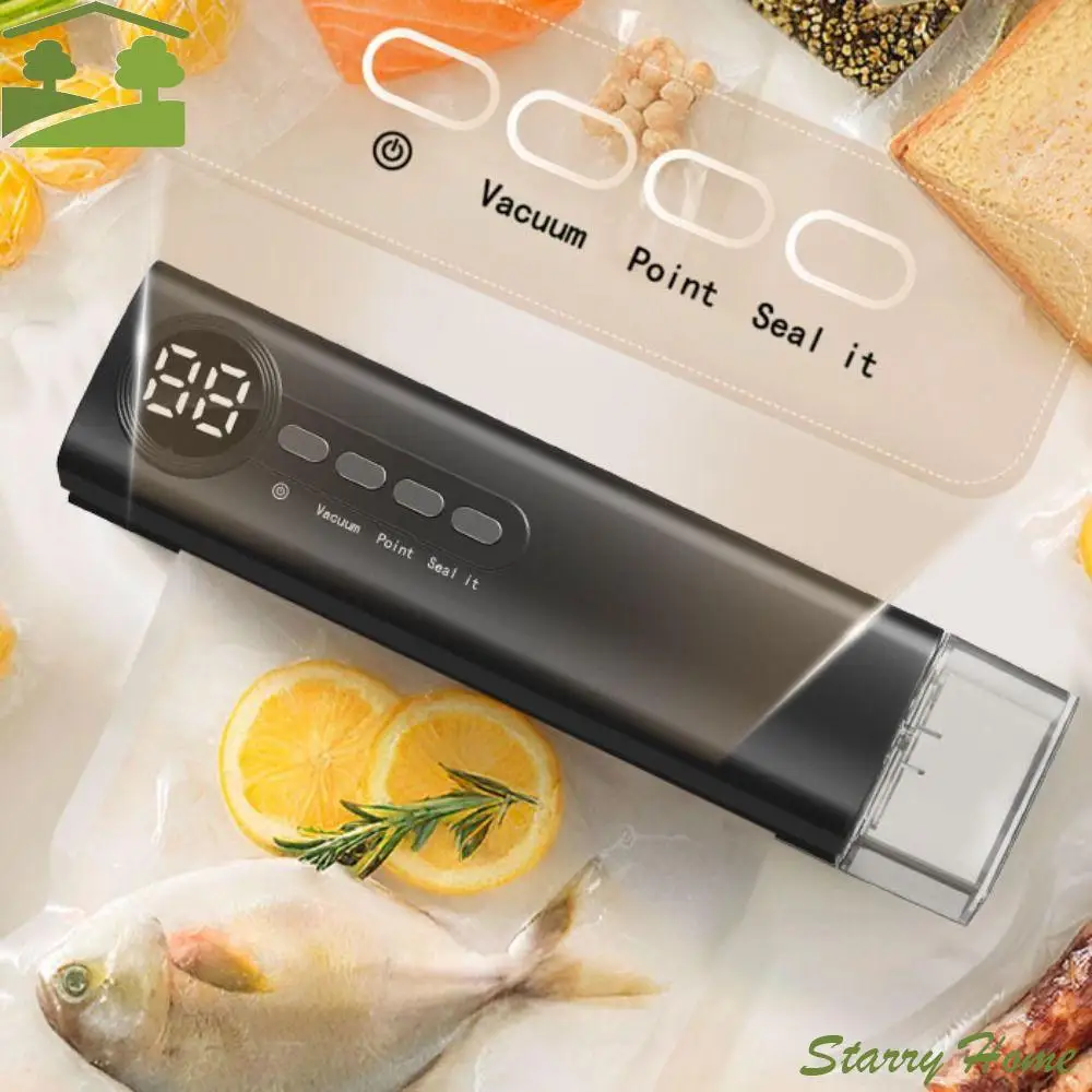 

Ручной автоматический вакуумный упаковщик, компактный USB-зарядка, пластиковый упаковщик для пищевых продуктов с сильным всасыванием, упаковщик для пищевых пакетов, кухня