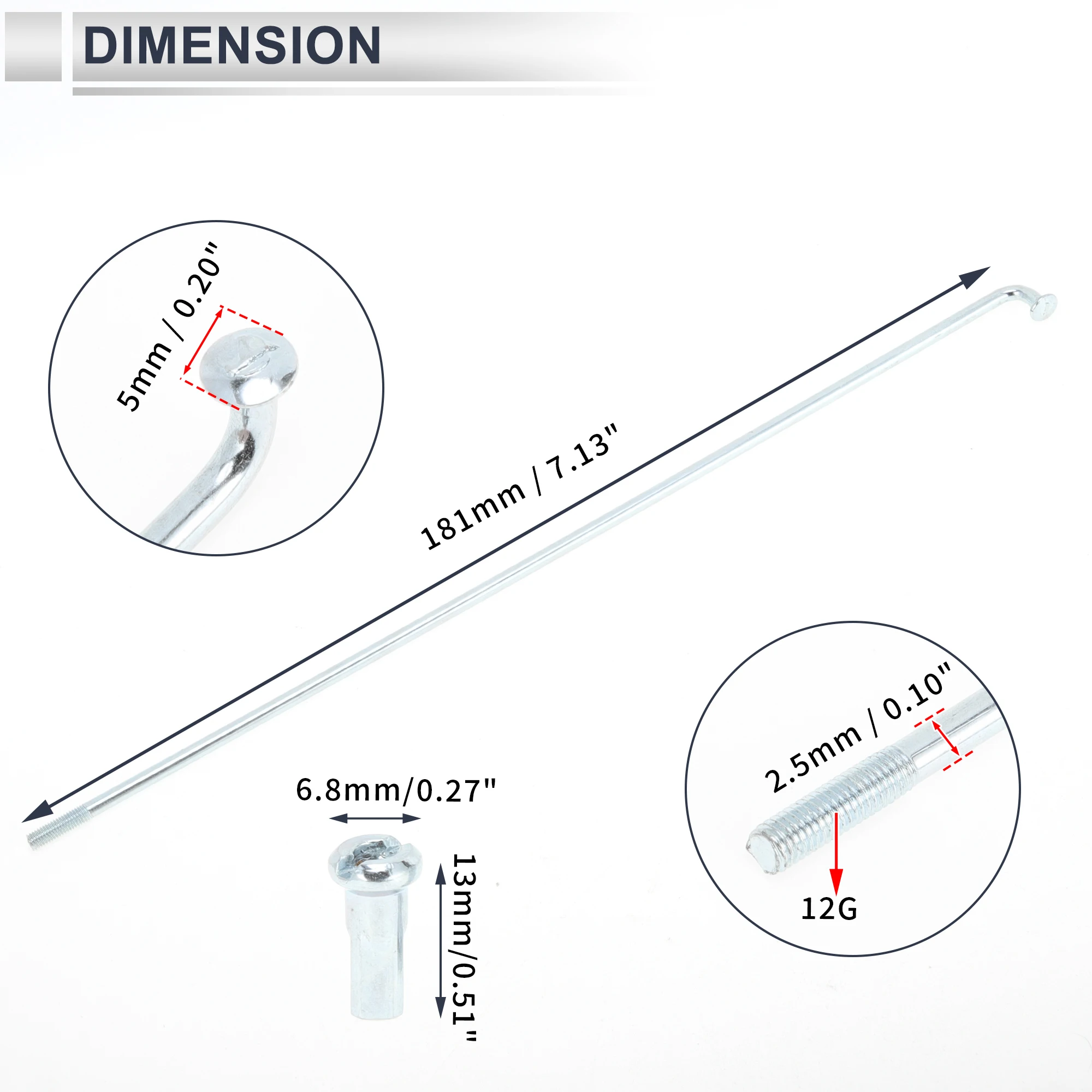 Variant: 36Pcs-181mm-12G