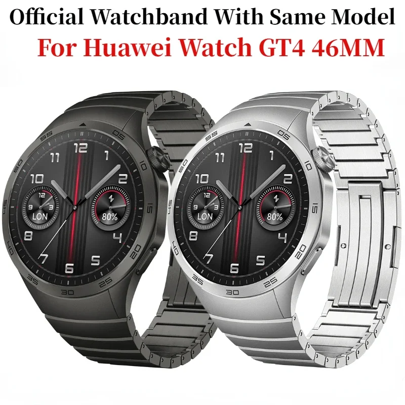 

Ремешок металлический без зазора для Huawei Watch GT4 46 мм, оригинальный быстроразъемный браслет из нержавеющей стали для Huawei GT4 46 мм