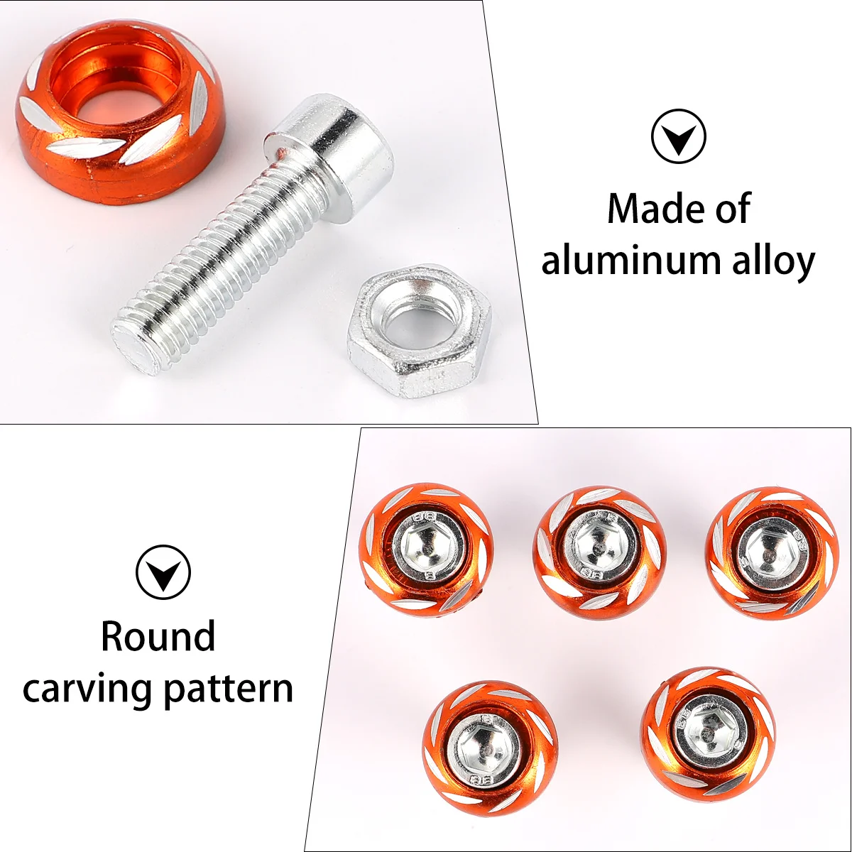 20 قطعة 6 مللي متر مسامير دراجة نارية للوحة ترخيص أجهزة تعديل سبائك الألومنيوم المقاومة للصدأ لتخصيص الدراجة النارية #6