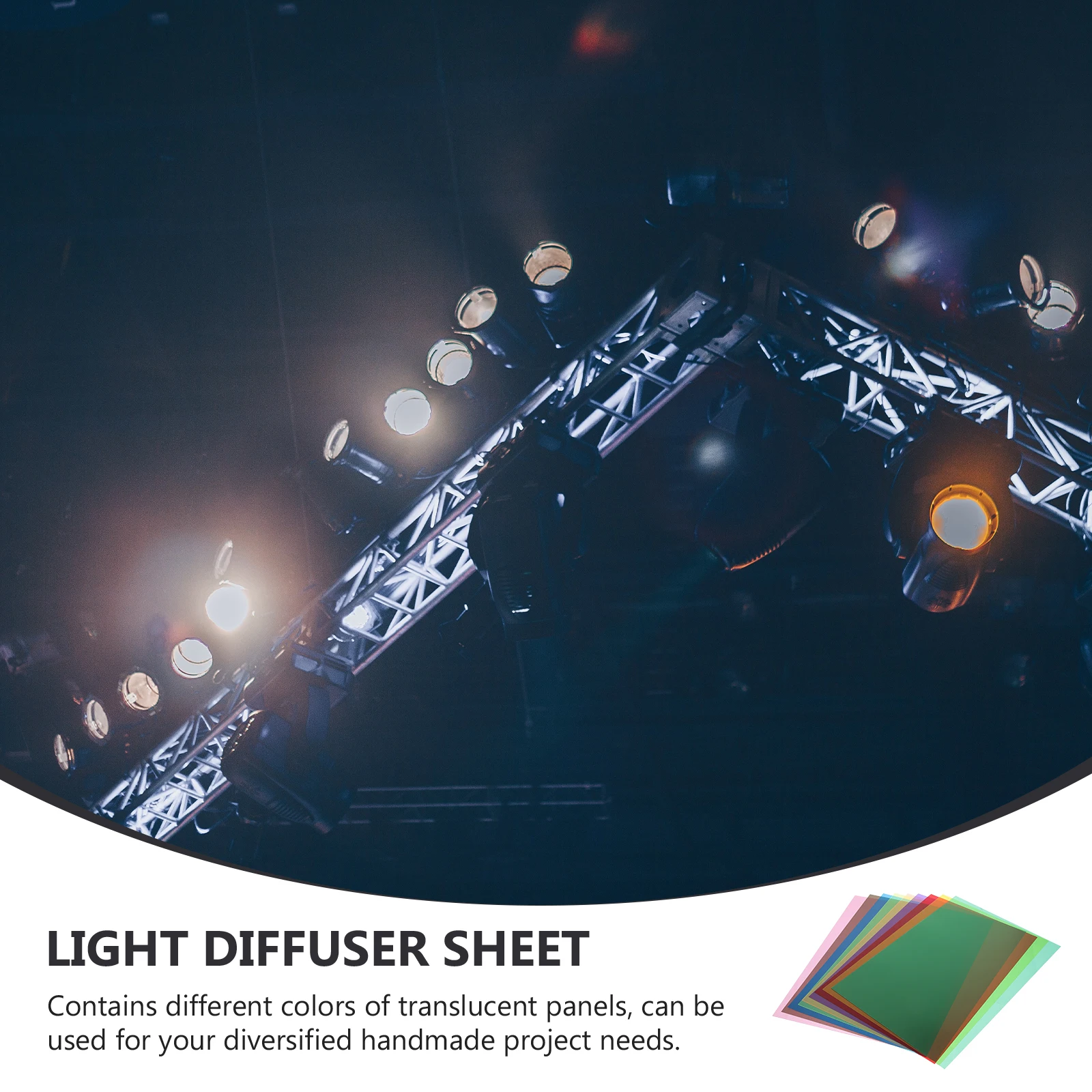 

9pcs Colored PVC Sheets Light Diffuser Film Filters for Stage Lighting Effects Supplies Classroom Light Filters Color Gels