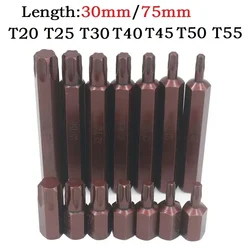 10mm Hex Shank Torx Screwdriver Bit Magnetic Impact Screwdriver Bits T20/T25/T27/T30/T35/T40/T45/T50 /T55