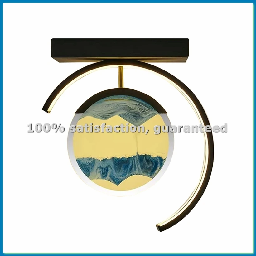 

LED Moving Sand Art Table Lamp Quicksand Night Light 3D Sandscape Hourglass Bedside Lamps Home Decor Gifts-A69M