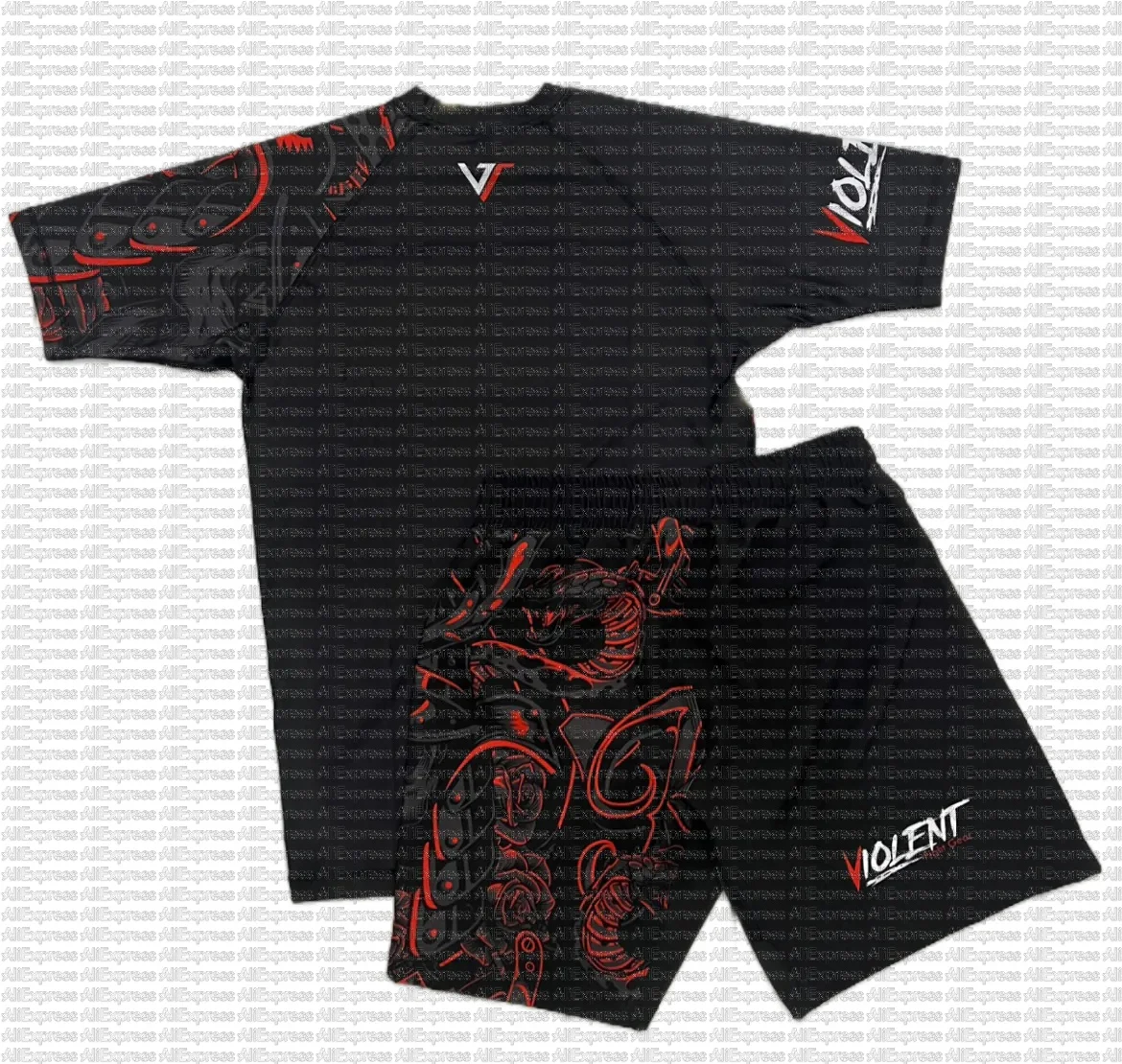 2025 Summer New Boxing MMA Fighting T-shirt and Shorts Boxing T-shirt Oversized 3D Printed Breathable Women's Men's Sports Suits