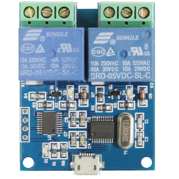 LCUS-2 Dual Channel 2-Channel USB Relay Module USB Computer Serial Port Intelligent Control Switch