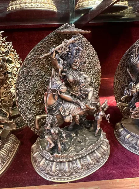 15CM Tibet Palden Lhamo Protector Buddha Copper Statue