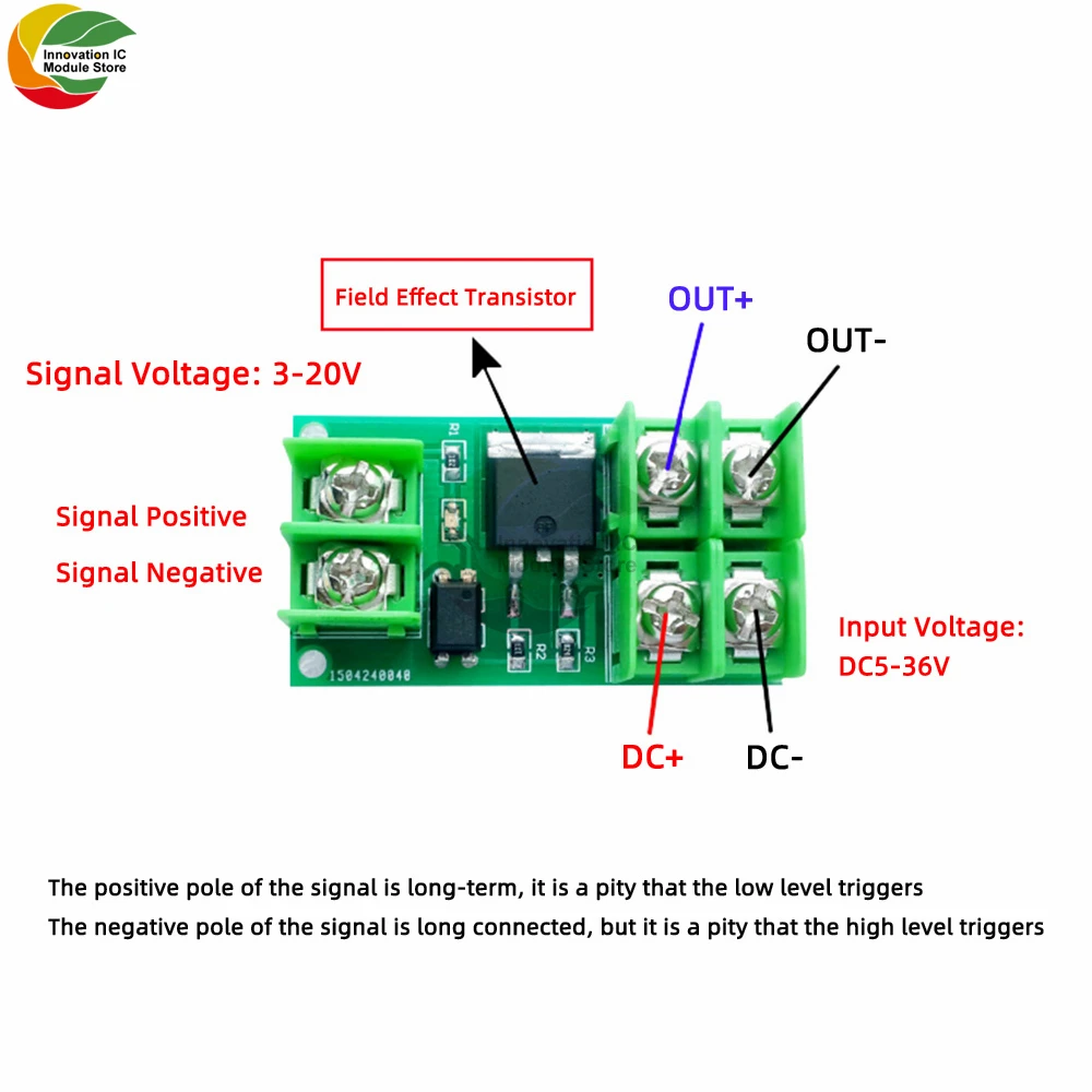 F5305S MOS Tube Module PMOS Switch Electronic Switch Module Field Effect Tube 3V 5V 12V 24V 36V