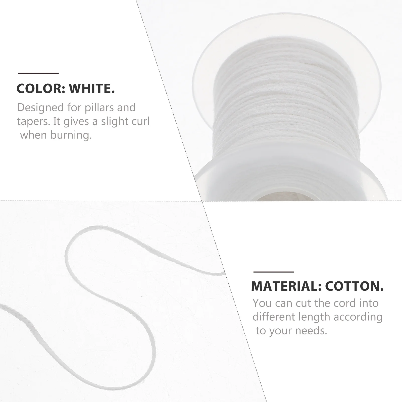 

1 Roll 22x22inch White Cotton Wicks for Homemade Candles Braided Wick Spool Supply Braided Wicks Wick Spool