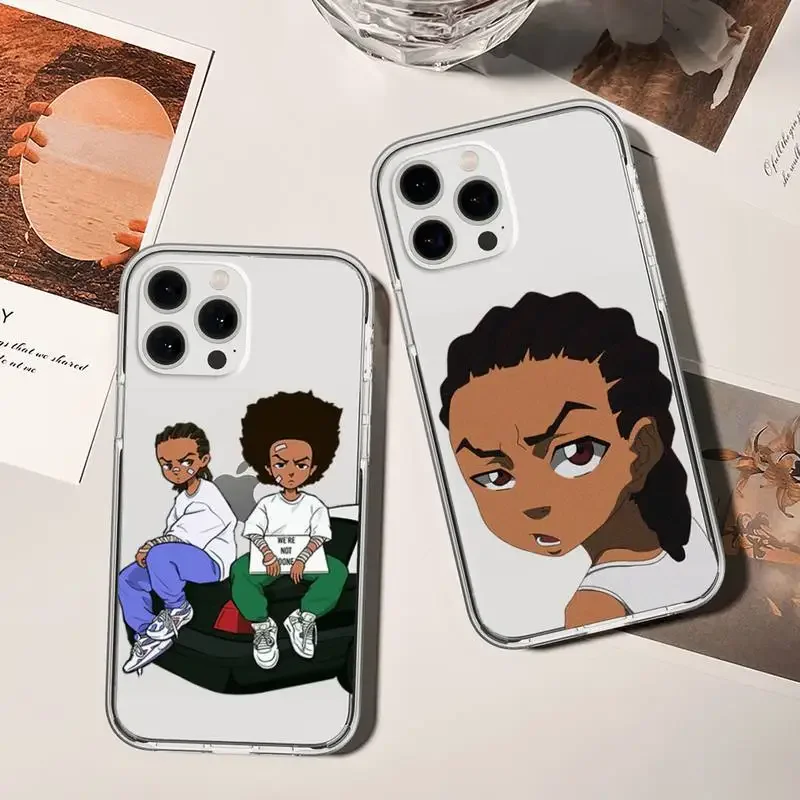 American Cartoon Boondocks Phone Case For Samsung GalaxyS20 S21 S22 S23 FE Lite Plus A71 Note20 Transparent Shell