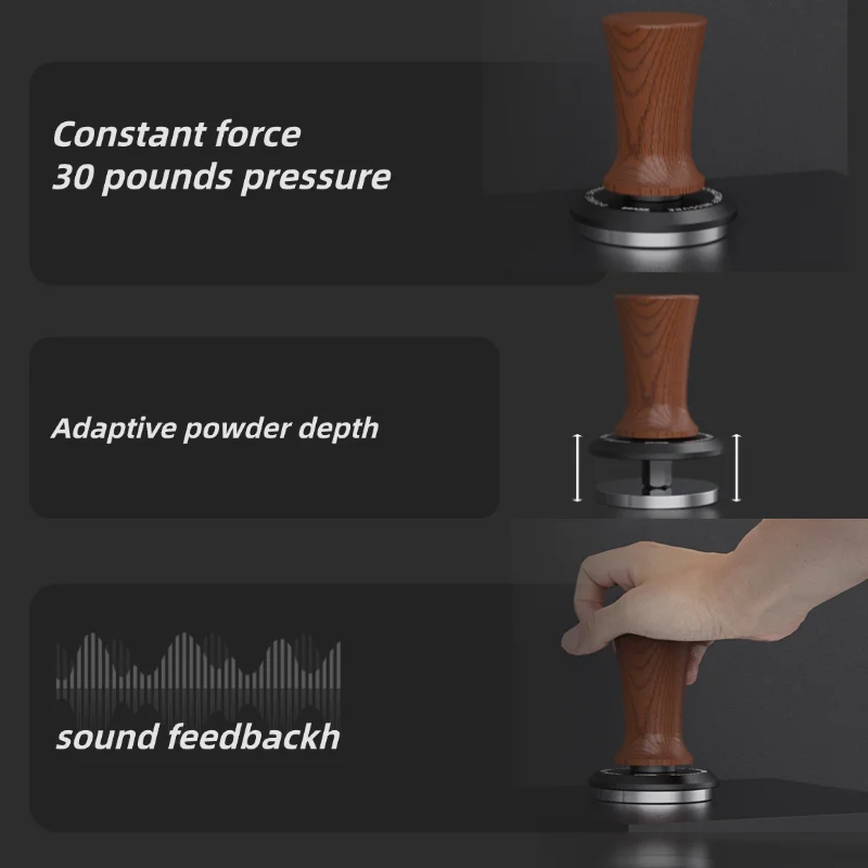 58.35mm 53mm 53.75mm 51mm Espresso Tamper Barista Coffee Tamper with Calibrated Spring Loaded 30ib Stainless Steel Tampers