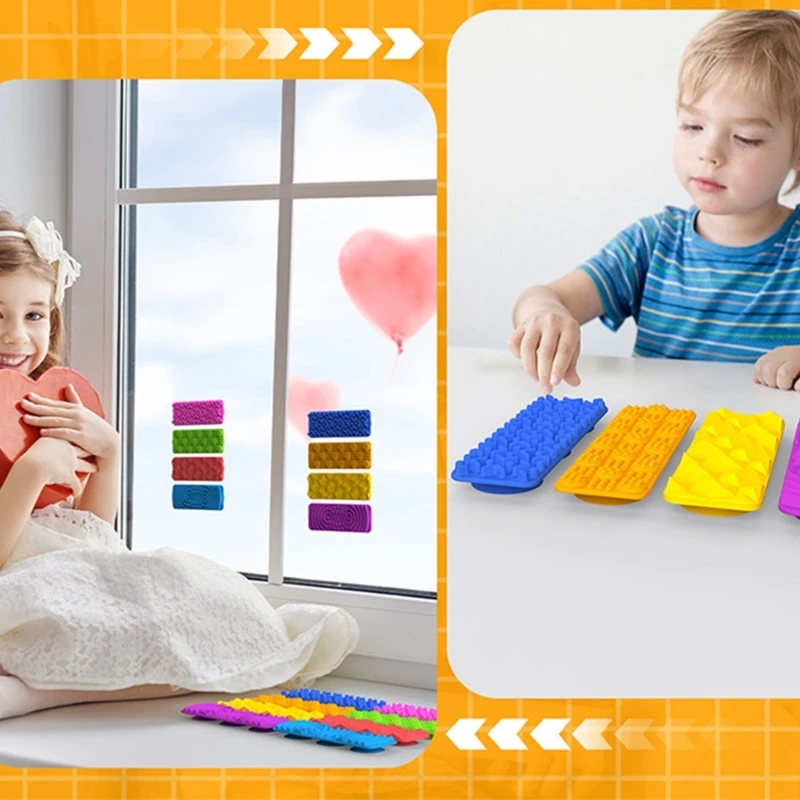 Kolorowa silikonowa kubek silikonowy zabawka sensoryczna dla dorosłych dzieci lęk lęk 8pcs