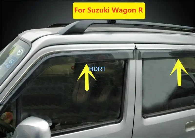 

For Suzuki Wagon R 2005-2019 Car Styling Window Visors Sun Rain Guard Deflector Awning Shield Vent Shade Cover Trim Accessories