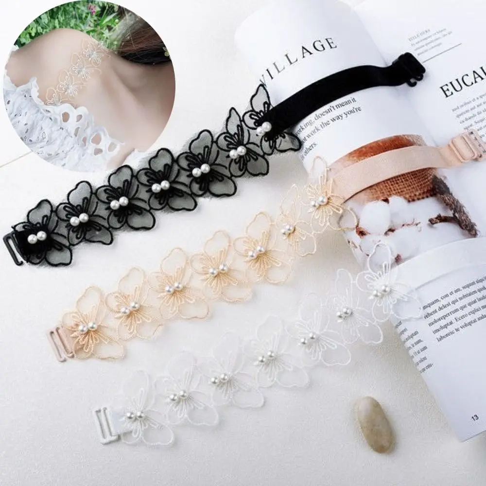 

Sexy Anti-slip Lace Bra Strap Adjustable Elastic Shoulder Strap Butterfly Flower Shape Underwear Straps Bridal Wedding Party