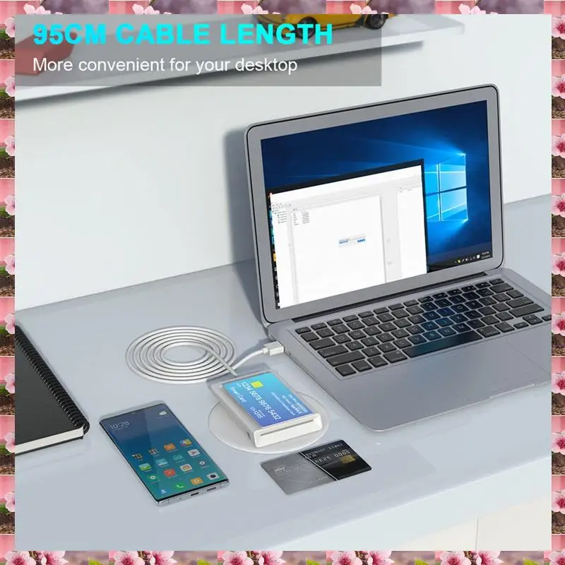 

2025 Contact + NFC 2-In-1 Smart Card Reader PC-Linked Dual-Interface Smart Card Reader/Writer Contact PCSC Smart Card Reader,Con