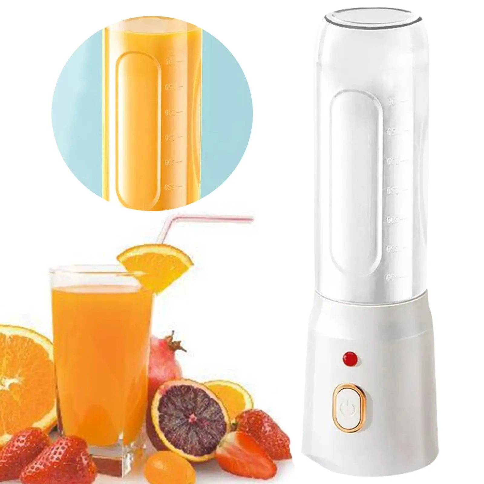 Exprimidor portátil recargable por USB, interruptor seguro, exprimidor de frutas y verduras para gimnasio, deportes, viajes, batidos de frutas, alimentos y proteínas