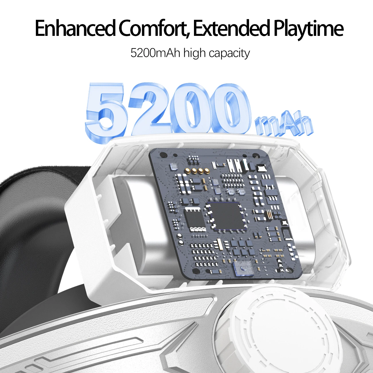 حزام الرأس مع بطارية لـ Meta/Oculus Quest 2، ملحقات بديلة لحزام النخبة القابلة للتعديل لـ Oculus/Meta Quest 2