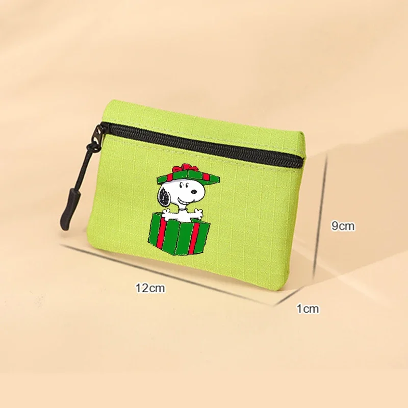 Snoopy Zero Wallet Boy Girl Cartoon Anime Cute Wallet Solid Color Trendy Portable Large Capacity Purse Birthday Coin Purse Gift