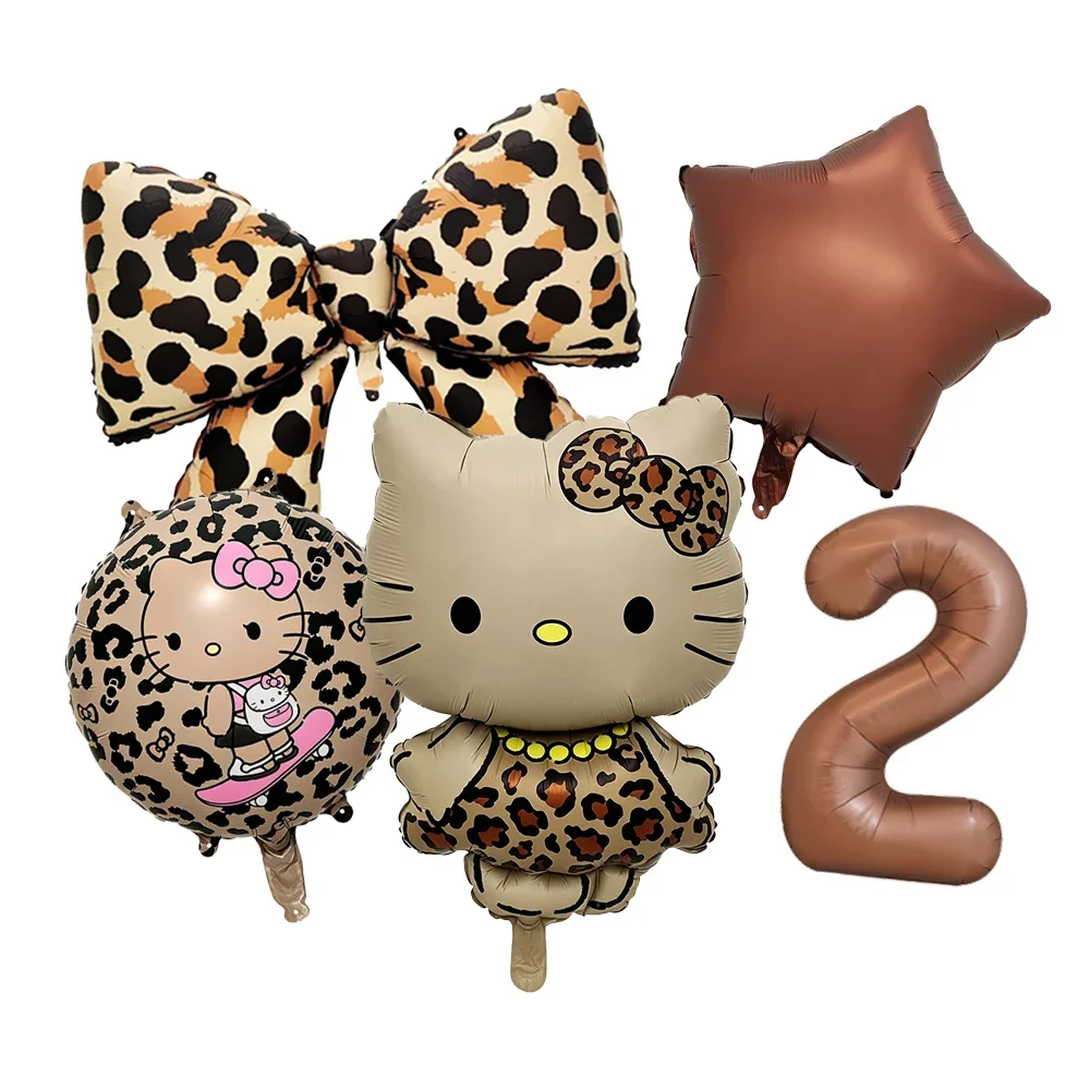 Cartoon Hello Kitty Themen-Tier-Zahlen-Folienballon-Set Kinder Geburtstag Konfetti Party Deko Zubehör Baby-Shower Spielzeug Geschenke – Detail 23