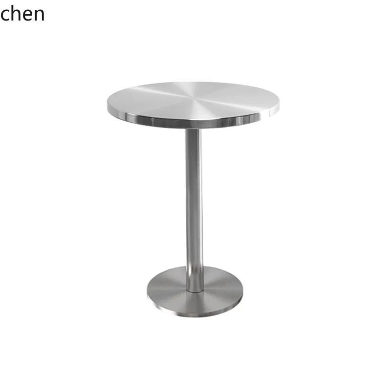 LXC Indoor Coffee Shop Table Modern Minimalist Folding Chair Milk Tea Shop Outdoor Small Round Table