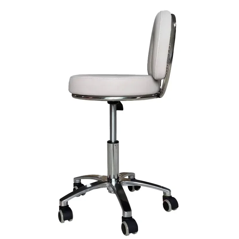 Adjustable Height Rolling Stool for Beauty Salon Barber Shop Makeup Artist Round Swivel Chair with Wheels Professional Work