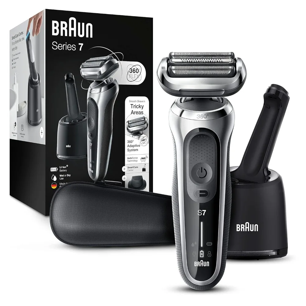 

Series 7 7071cc Flex Electric Razor for Men with SmartCare Center, Precision Trimmer, Wet & Dry, Rechargeable, Cordless