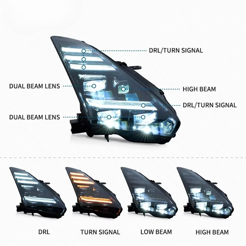 LED Modify Style Front Light Car Accessories R35 Headlight Assembly 2008-2023 Modified LED Lens