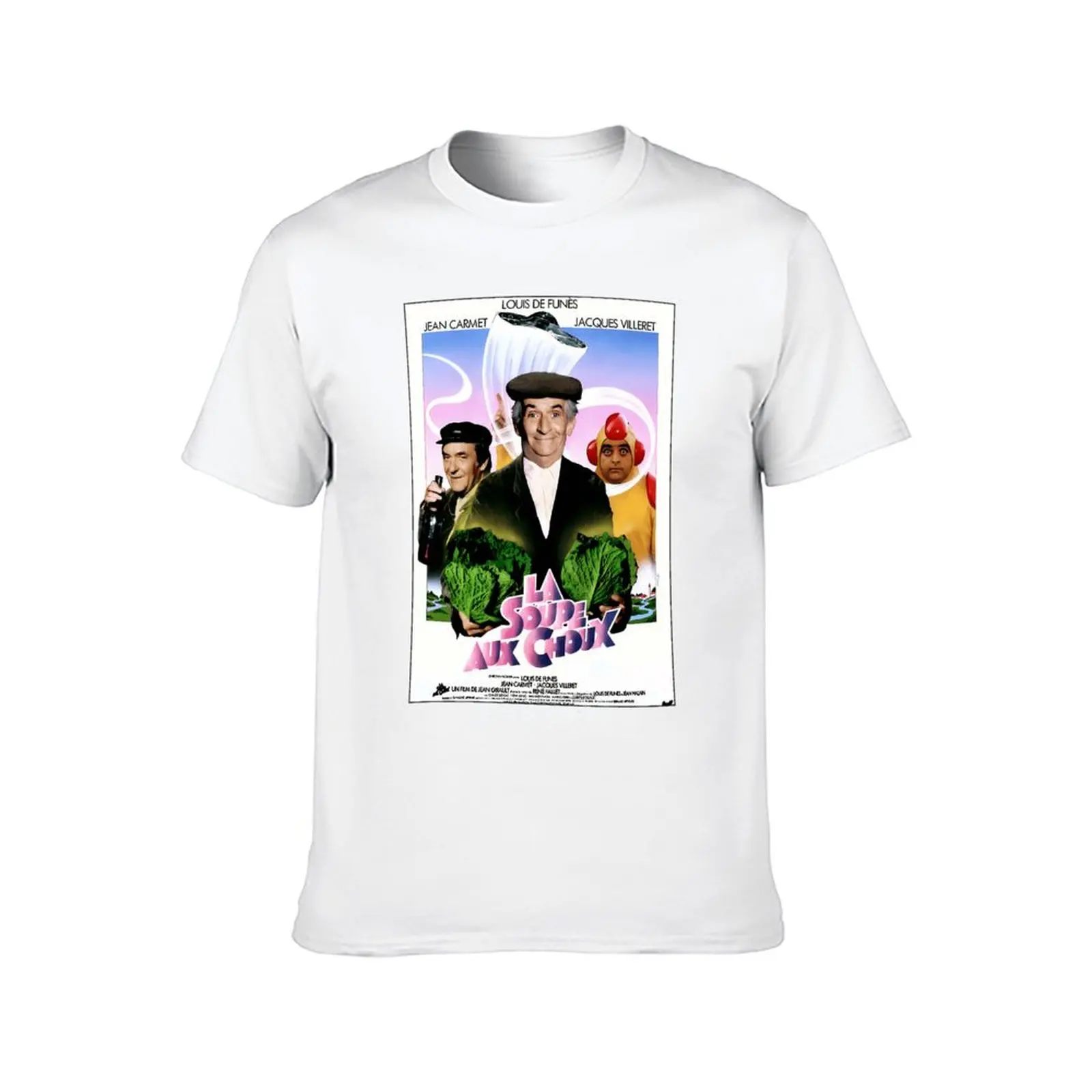 Vintage Soupe Choux The Cabbage Soup 1981 Louis De Funes Comedy Movie T-Shirt t shirts with prints T-Shirt