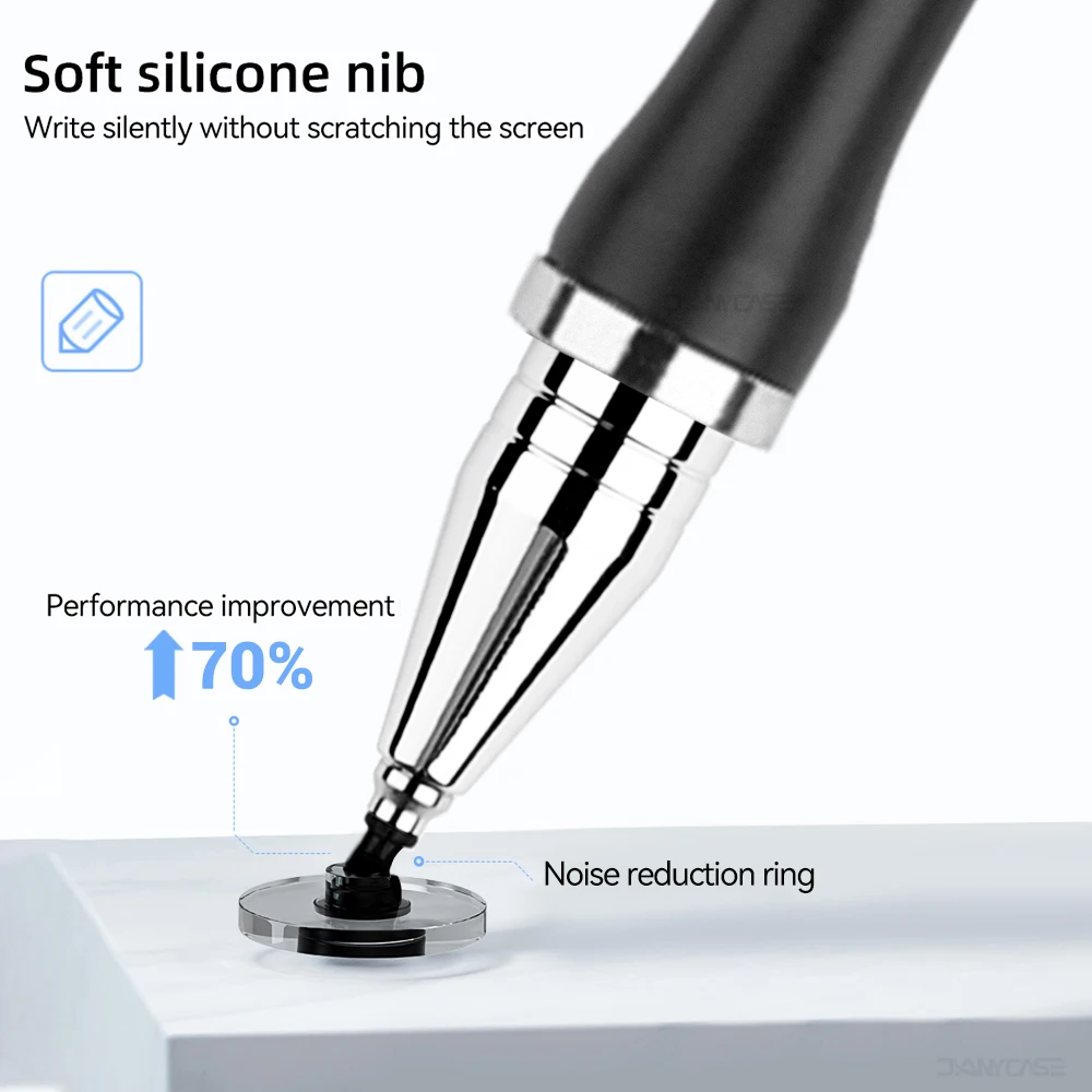 2in1 قلم ستايلس عالمي للرسم اللوحي بالسعة شاشة اللمس أقلام للهاتف المحمول أندرويد ملحقات قلم رصاص ذكي